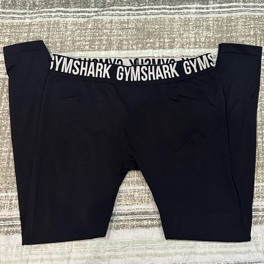 Gymshark Fit Seamless Leggings - Black/White LARGE